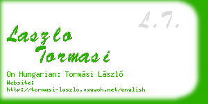 laszlo tormasi business card